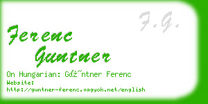 ferenc guntner business card